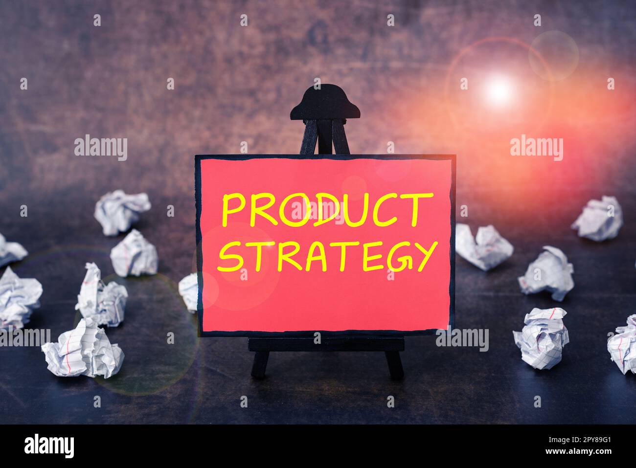 Conceptual display Product Strategy. Conceptual photo long term plan