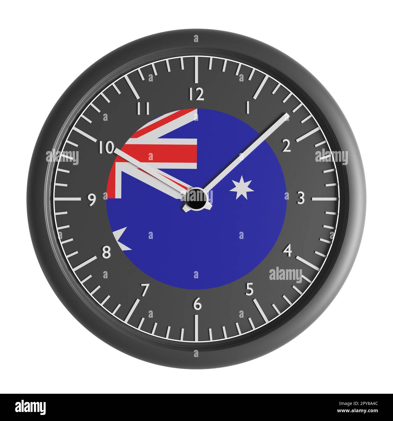 Signs and symbols. Design element. 3D illustration. Wall clock with the