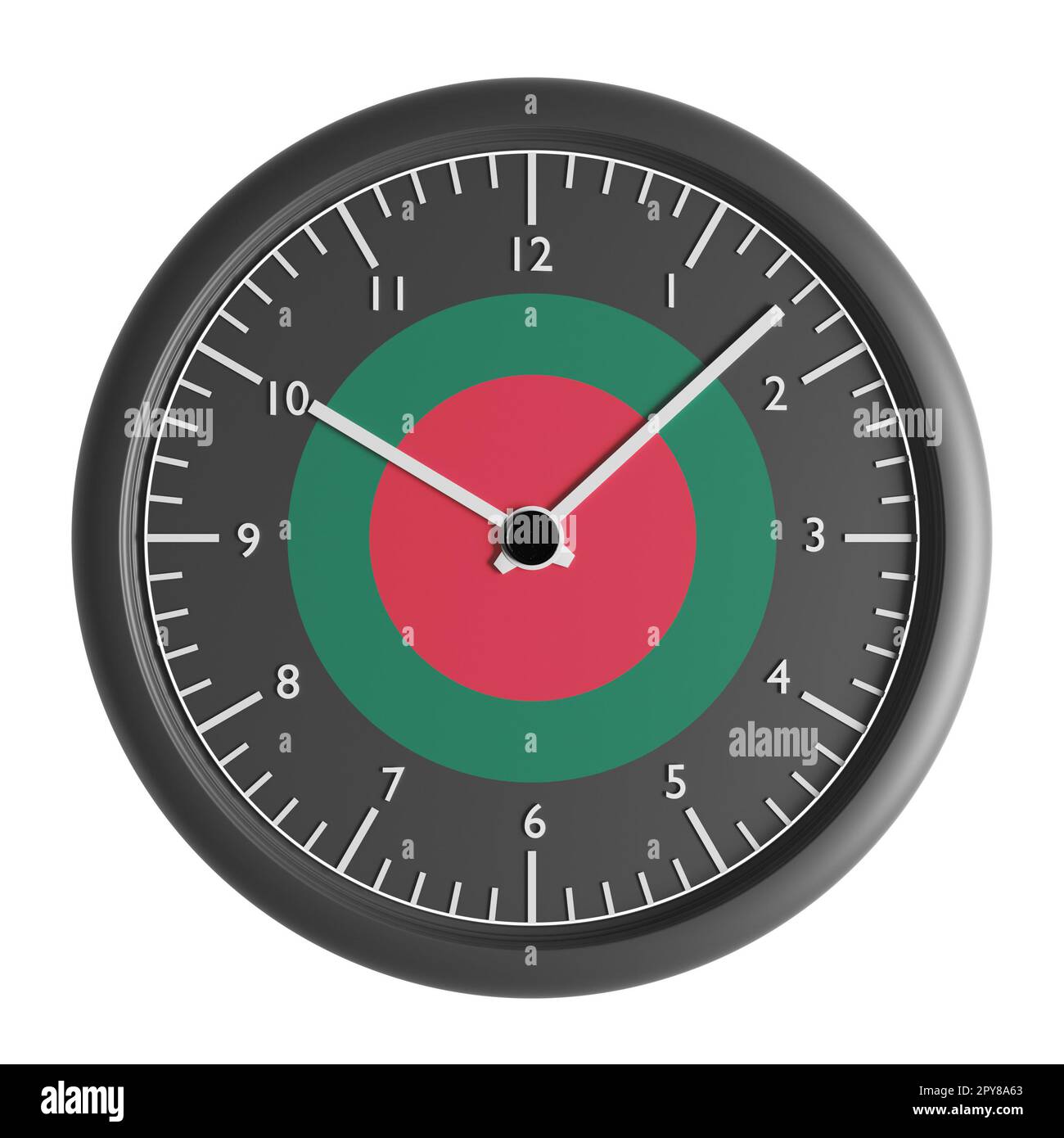 Signs and symbols. Design element. 3D illustration. Wall clock with the