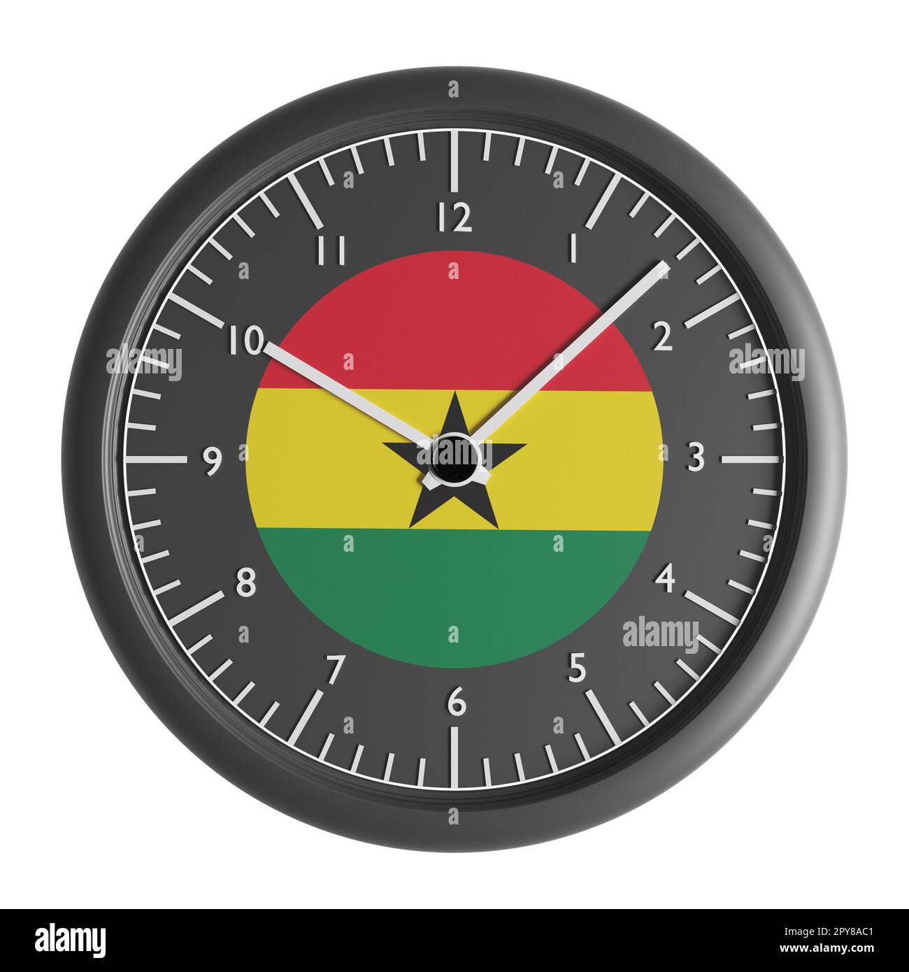 Signs and symbols. Design element. 3D illustration. Wall clock with the