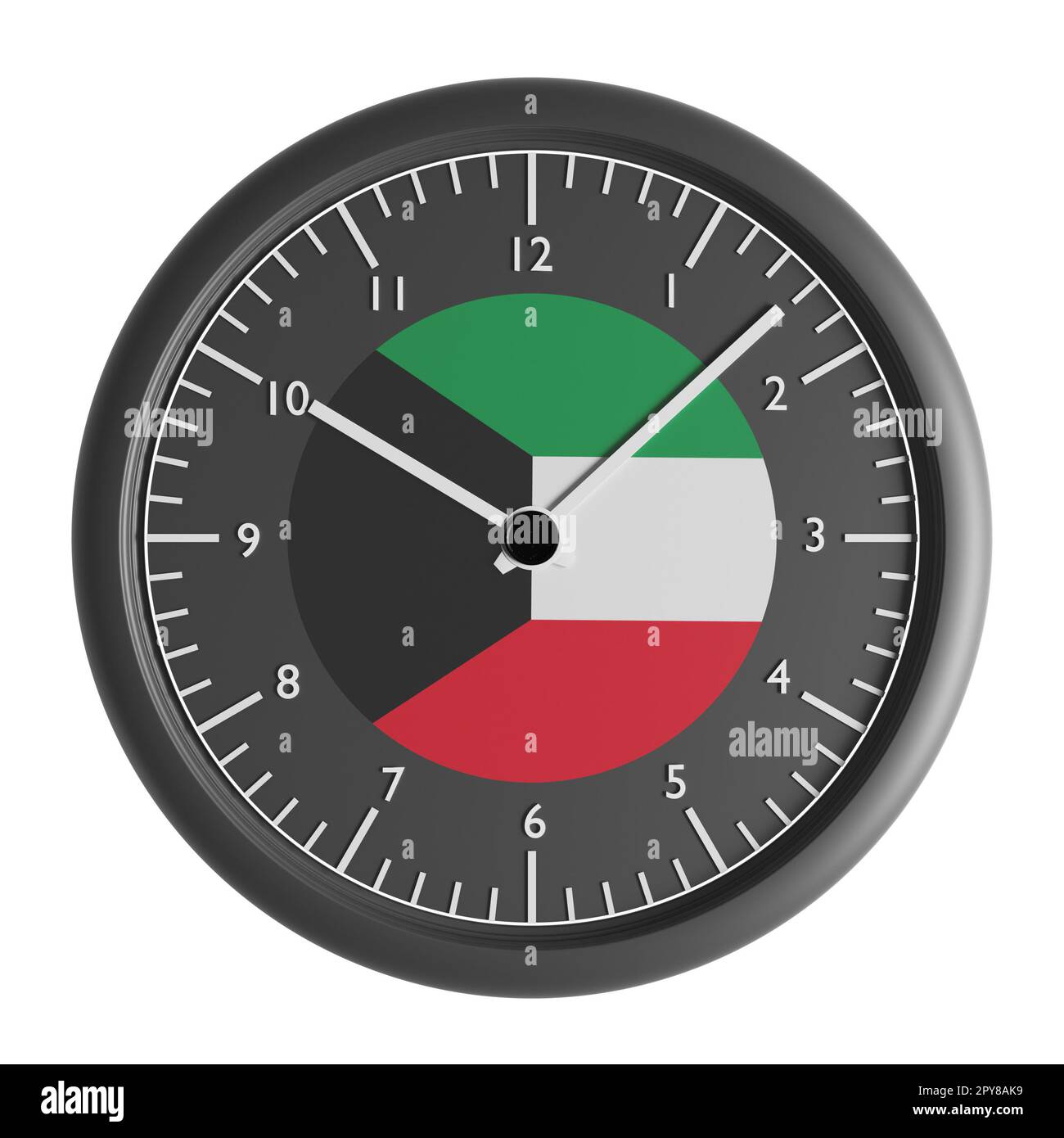 Signs and symbols. Design element. 3D illustration. Wall clock with the