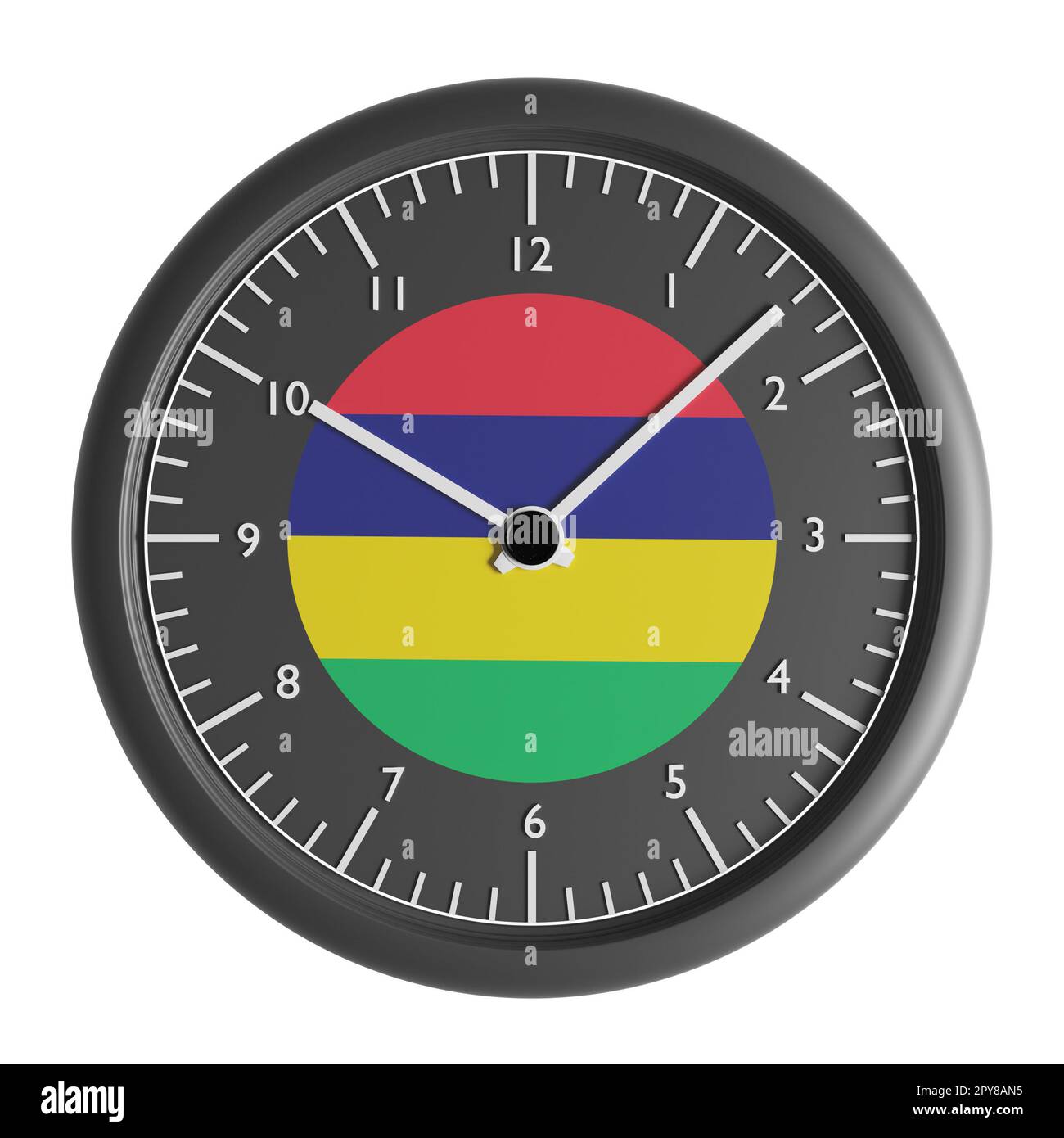 Signs and symbols. Design element. 3D illustration. Wall clock with the