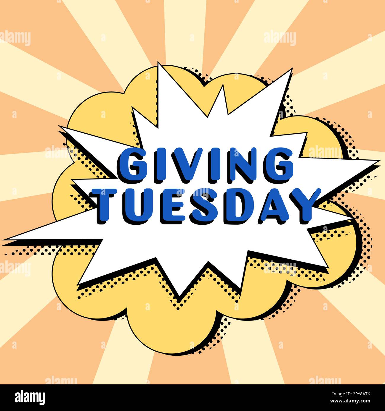 Text caption presenting Giving Tuesday. Business idea international day of charitable giving Hashtag activism Stock Photo