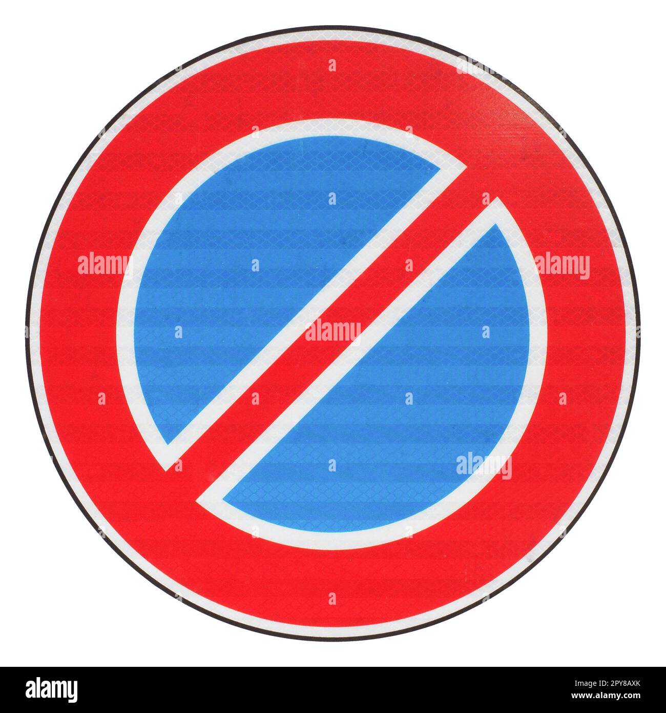no parking sign isolated over white Stock Photo - Alamy