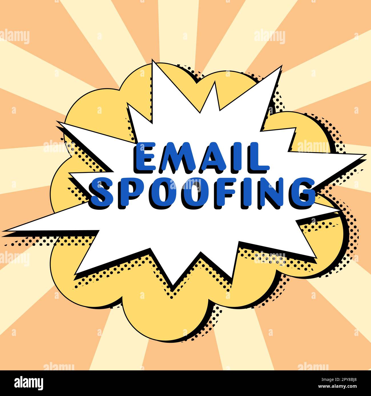 Hand writing sign Email Spoofing. Conceptual photo secure the access and content of an email account or service Stock Photo