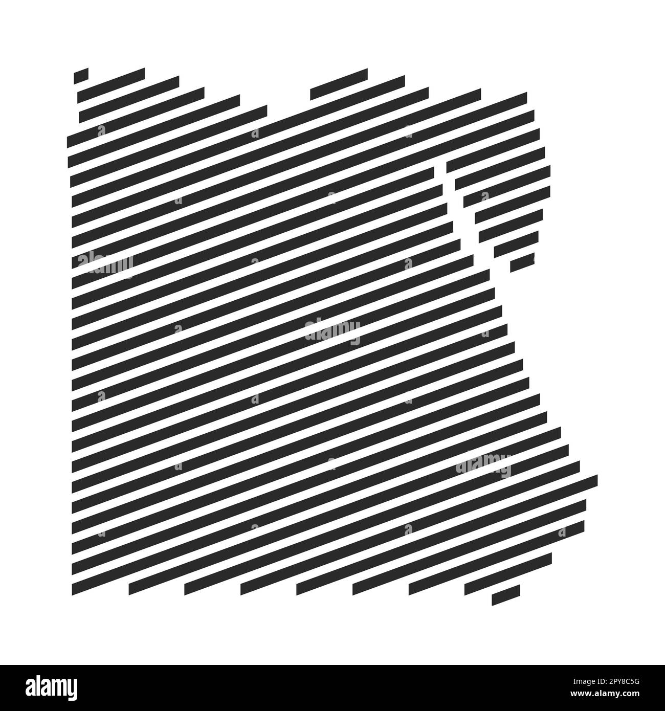 Diagonal black stripe map of Egypt Stock Photo Alamy