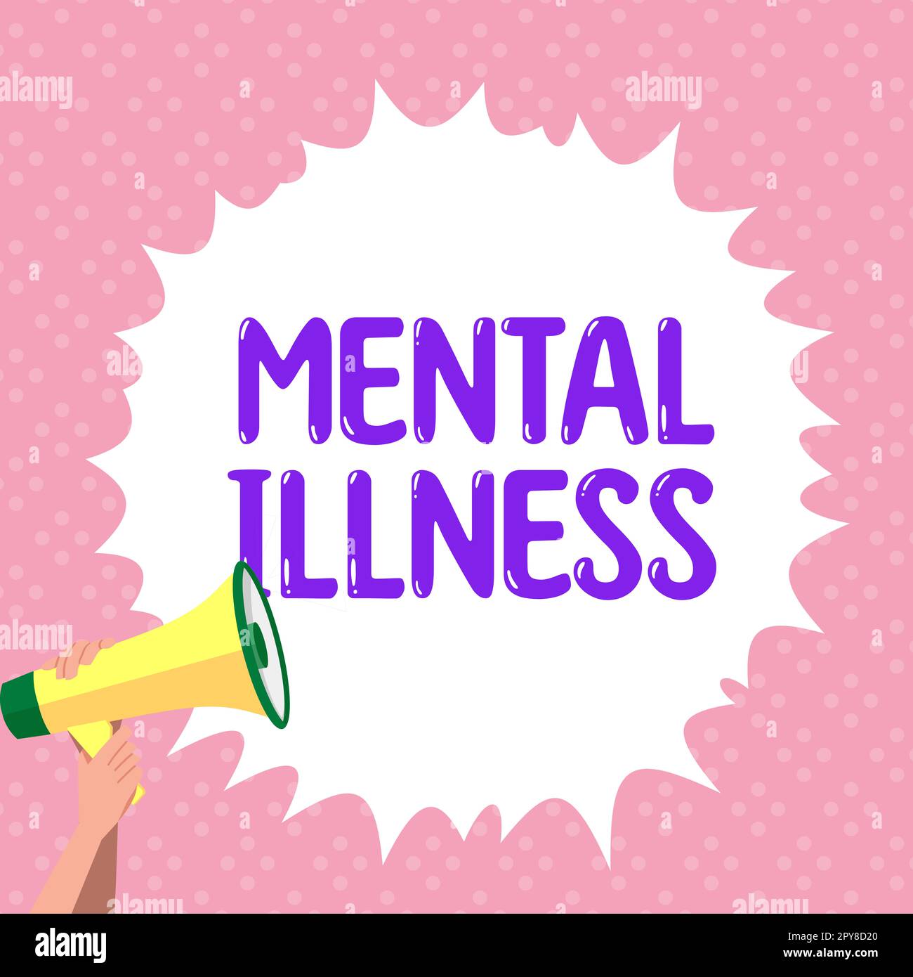 Text sign showing Mental Illness. Word Written on person condition regard to their psychological well being Stock Photo