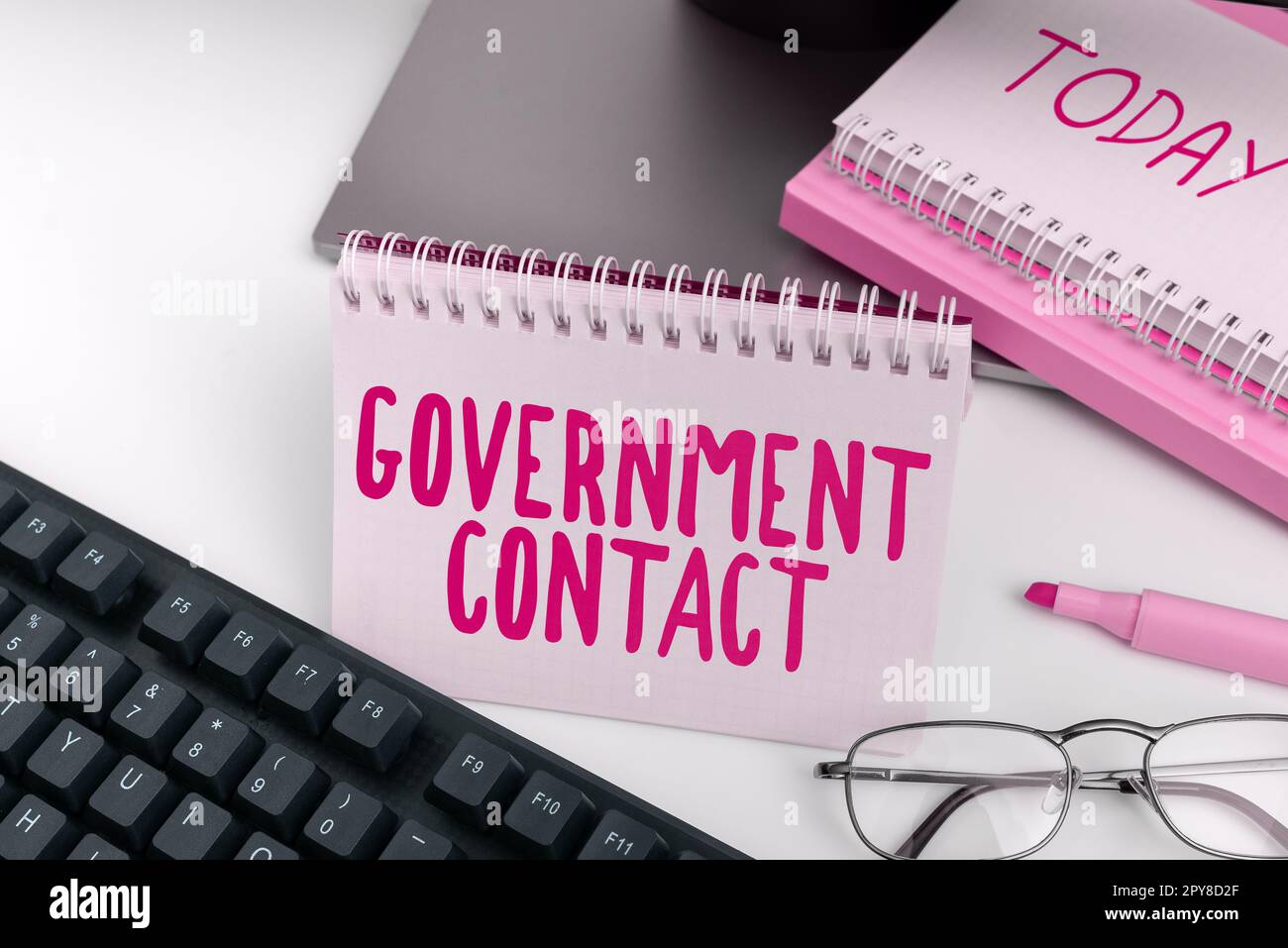Text showing inspiration Government Contact. Business approach debt security issued by a government to support spending Stock Photo