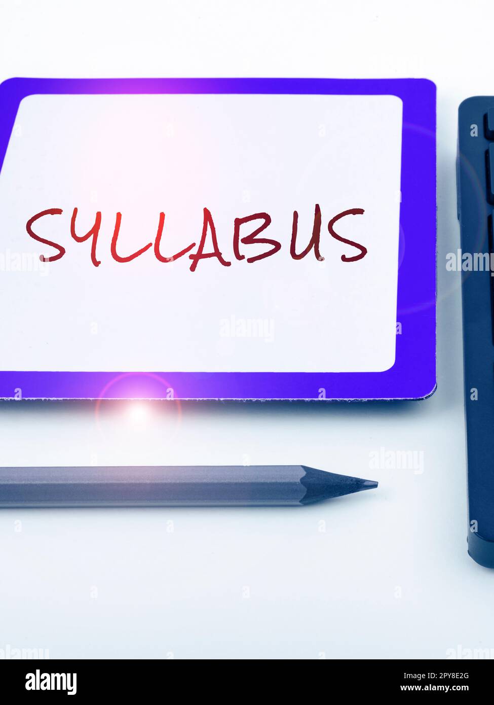 Handwriting text Syllabus. Business showcase a summary outline of a discourse, treatise or of examination requirements Stock Photo