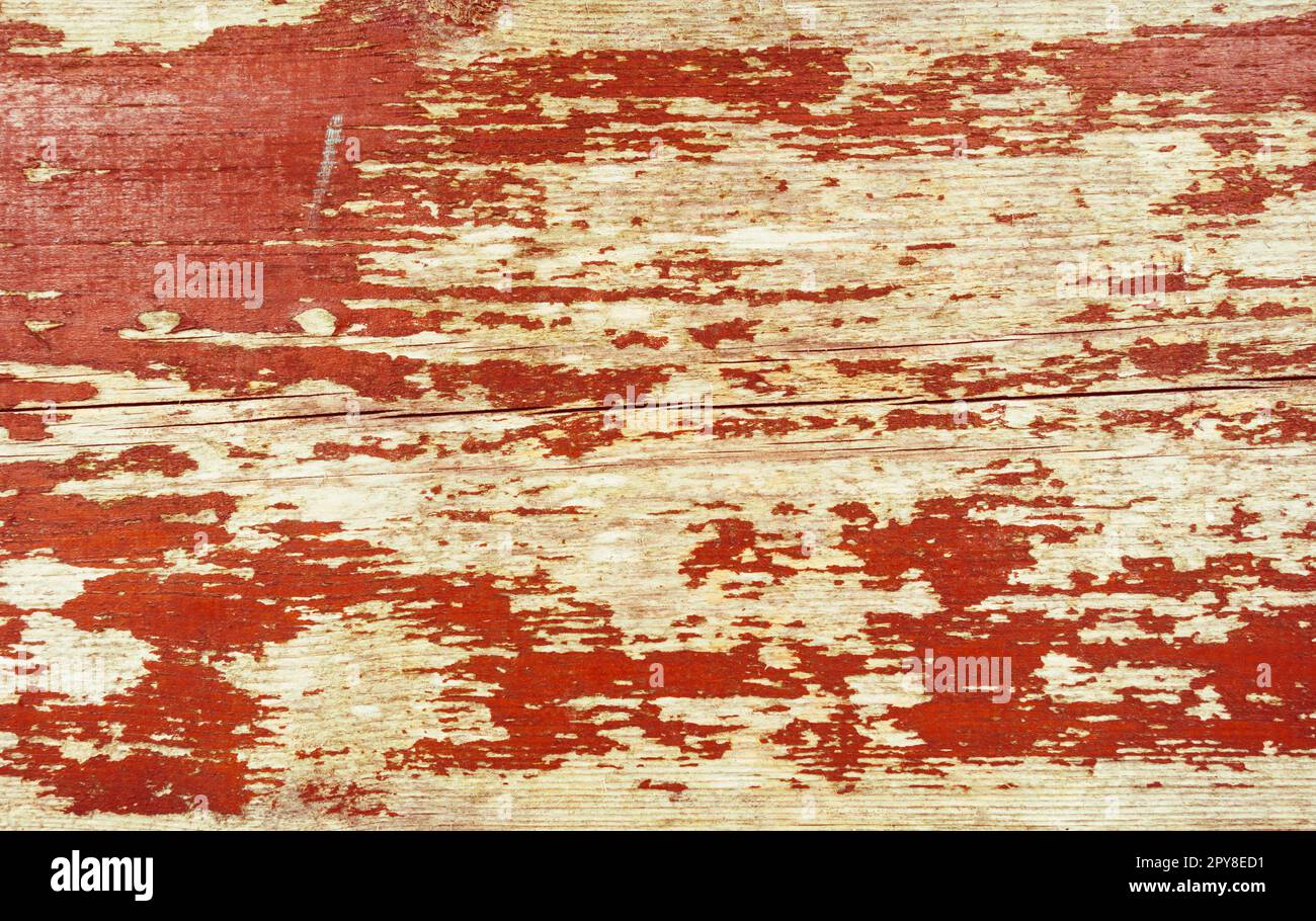 Old red painted wood texture Stock Photo