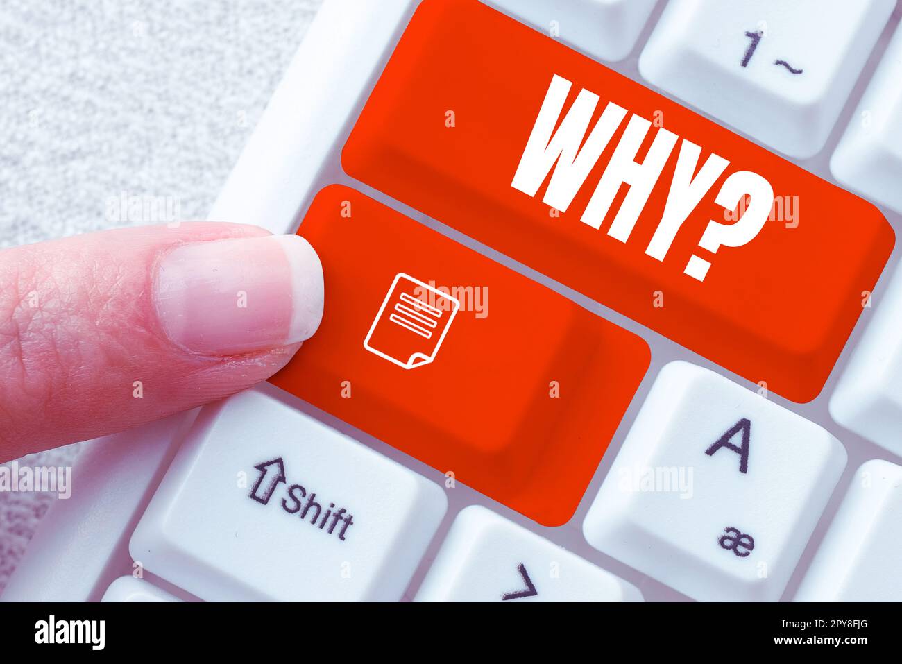 Text sign showing why word for asking for what reason and purpose