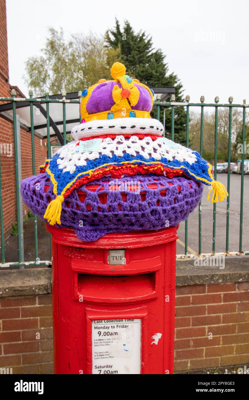 The post box in the Market Square, Alford, decorated ready for the ...