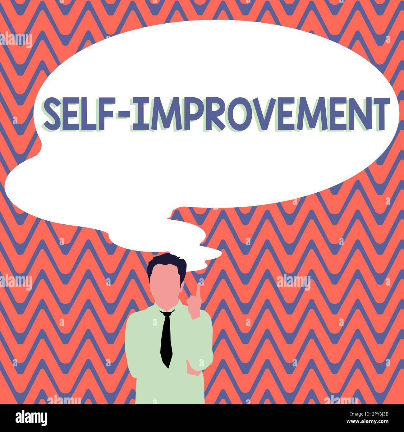 Conceptual caption Self Improvement. Business concept process of making yourself a better or more knowledgable Stock Photo