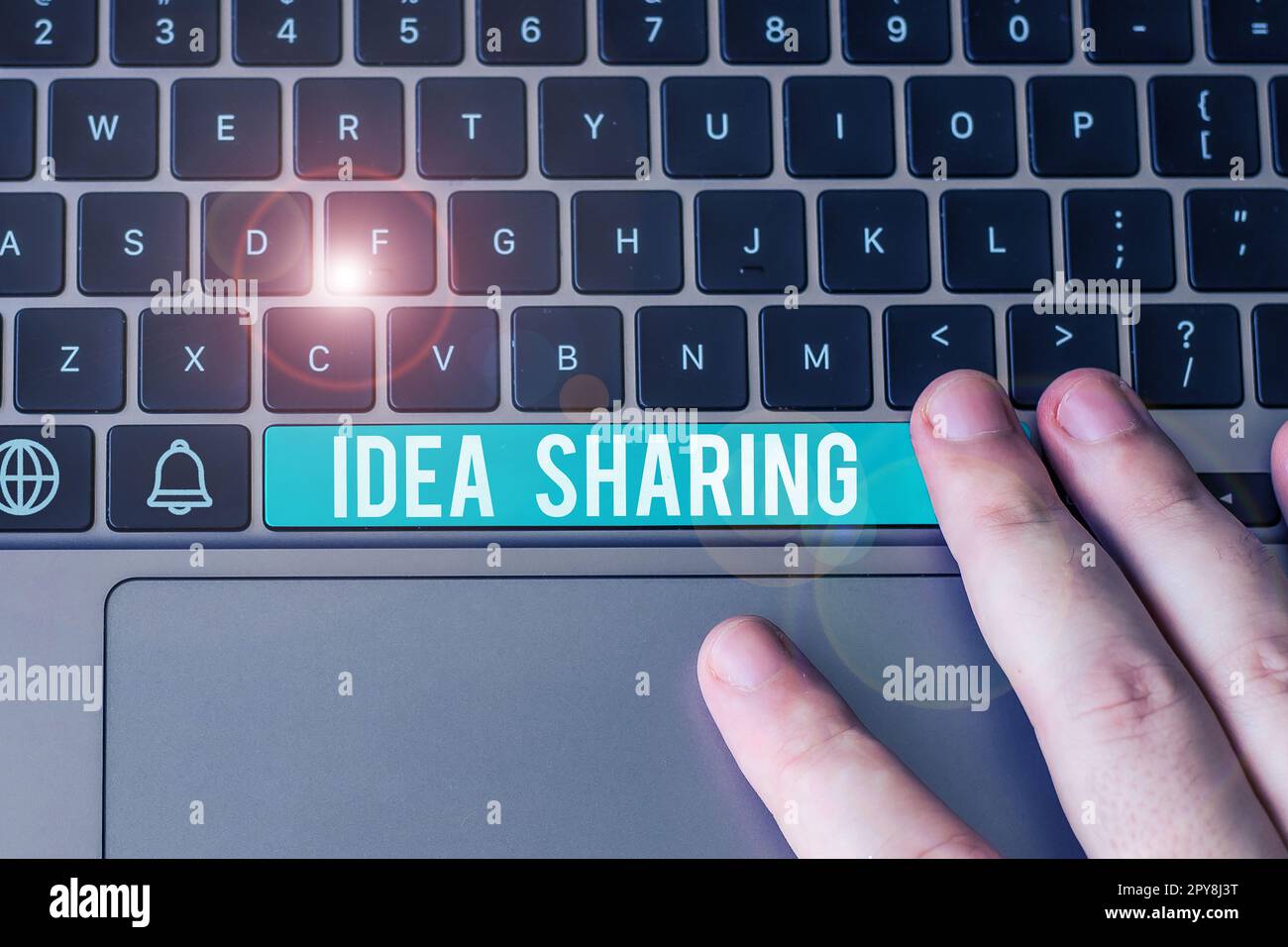 Text sign showing Idea Sharing. Word for Startup launch innovation product, creative thinking Stock Photo