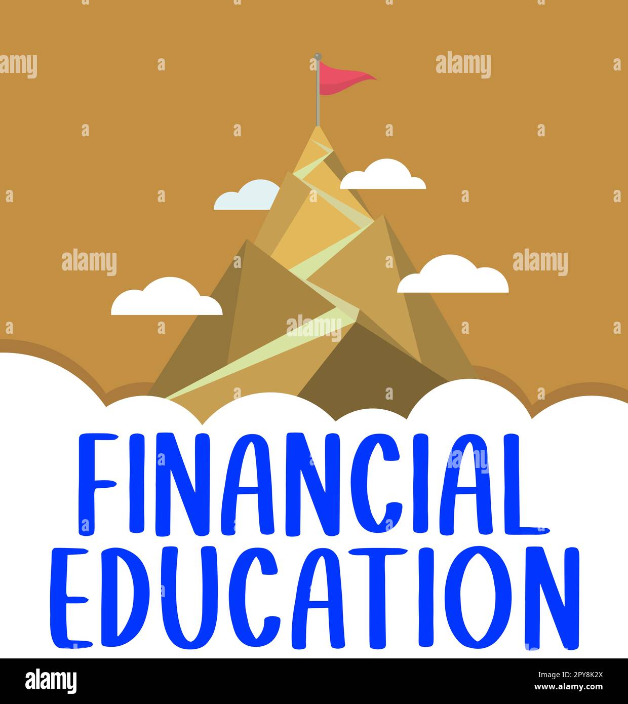 Text sign showing Financial Education. Business overview Understanding Monetary areas like Finance and Investing Stock Photo
