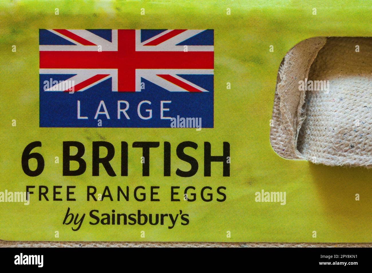 6 British Free Range Eggs by Sainsburys Large detail on carton of 6