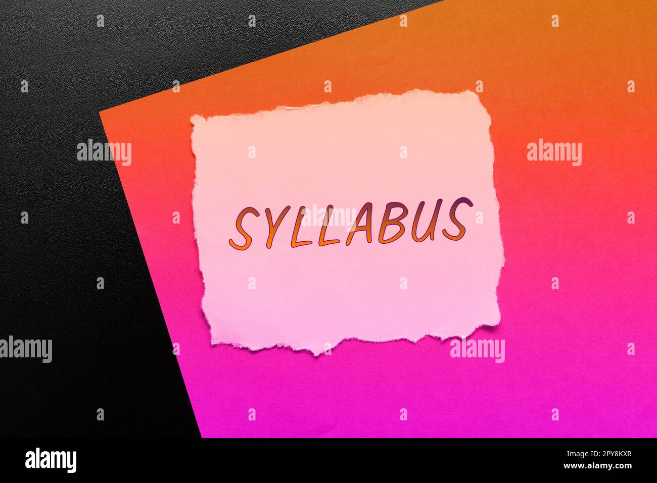 Text sign showing Syllabus. Business concept a summary outline of a ...