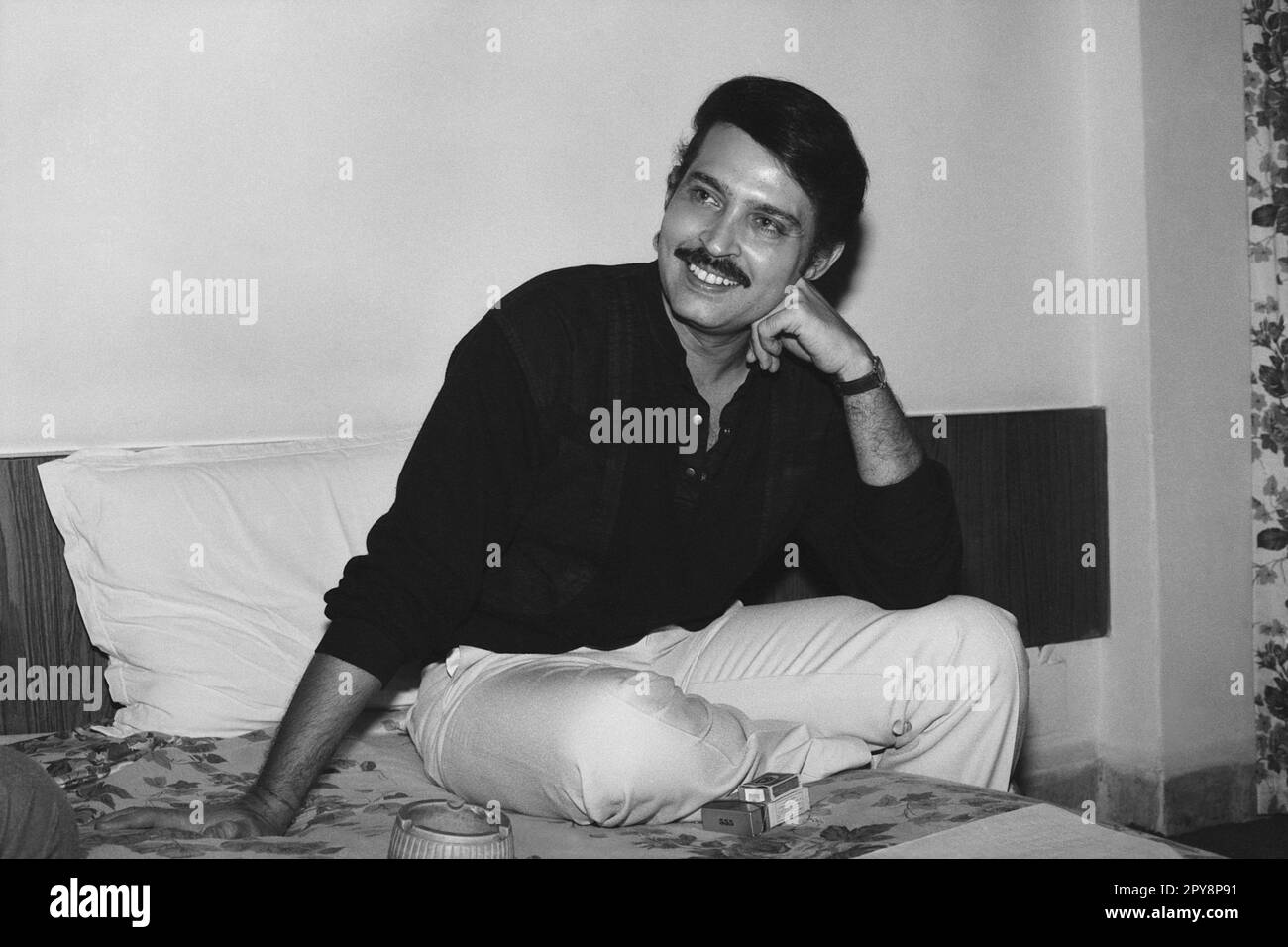 Indian old vintage 1980s black and white bollywood cinema hindi movie