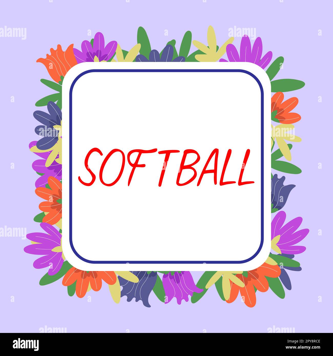 Conceptual caption Softball. Business idea a sport similar to baseball