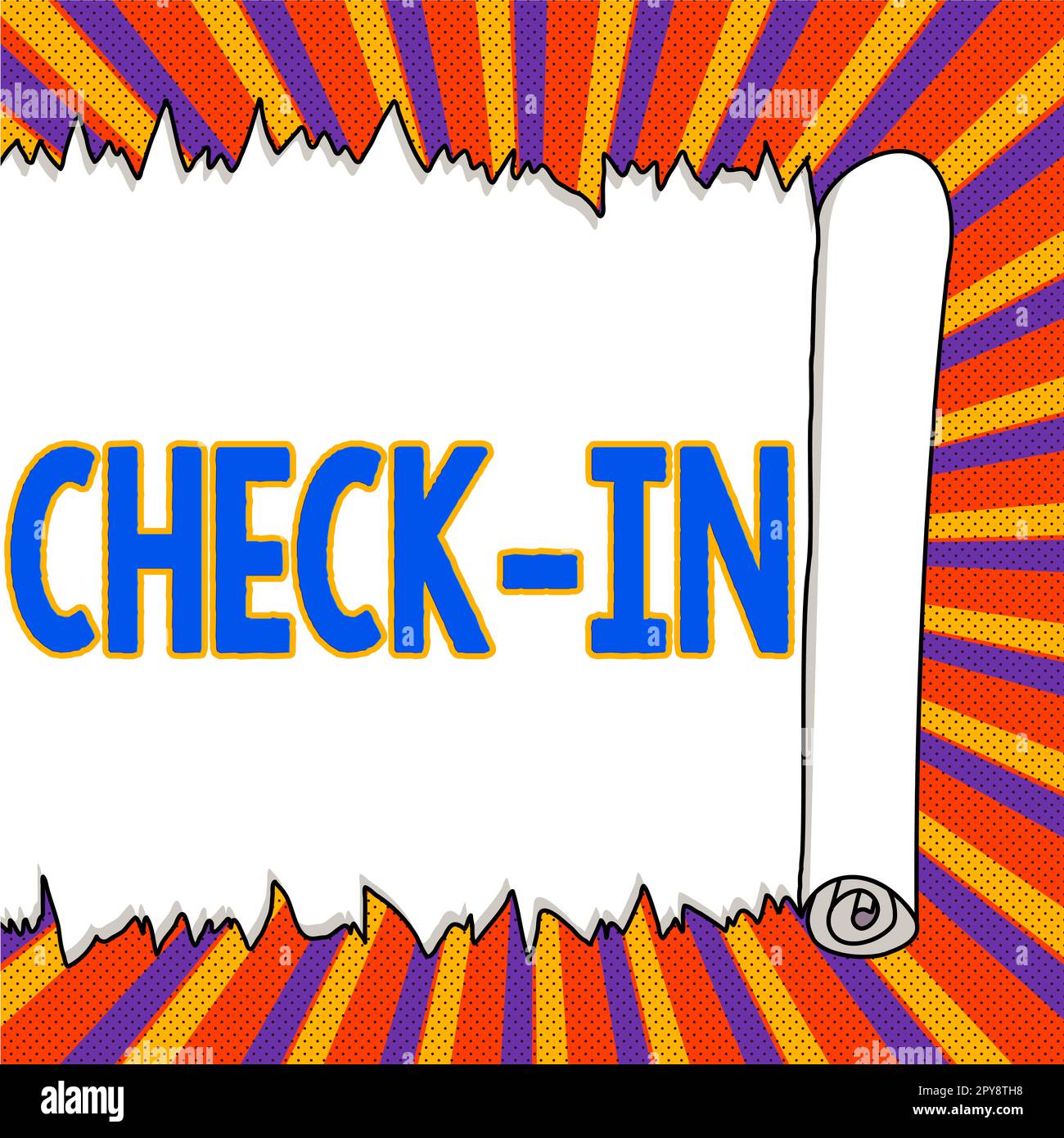 Conceptual caption Check In. Business overview Procedure by which an ...