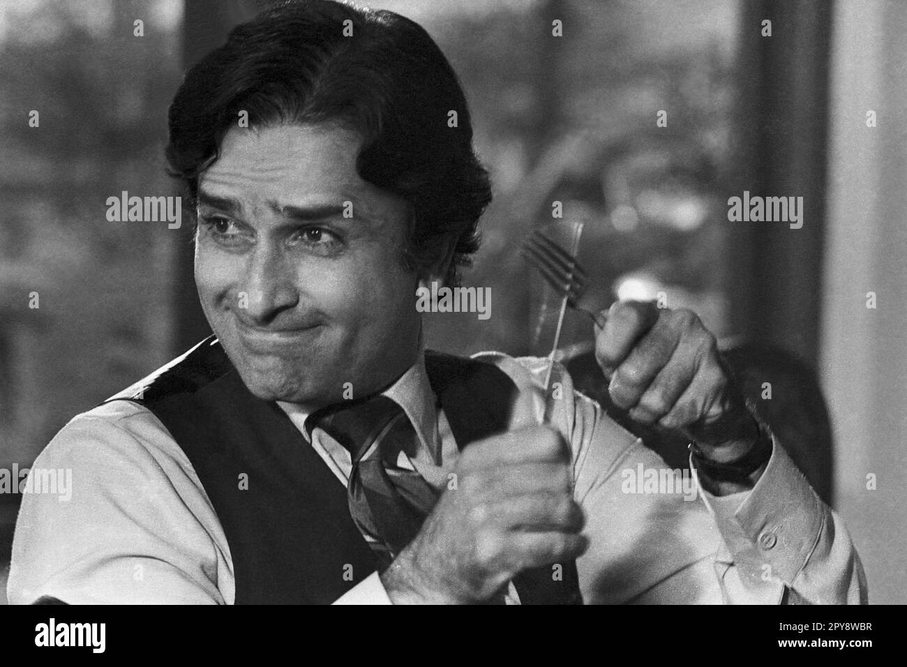 Indian old vintage 1980s black and white bollywood cinema hindi movie