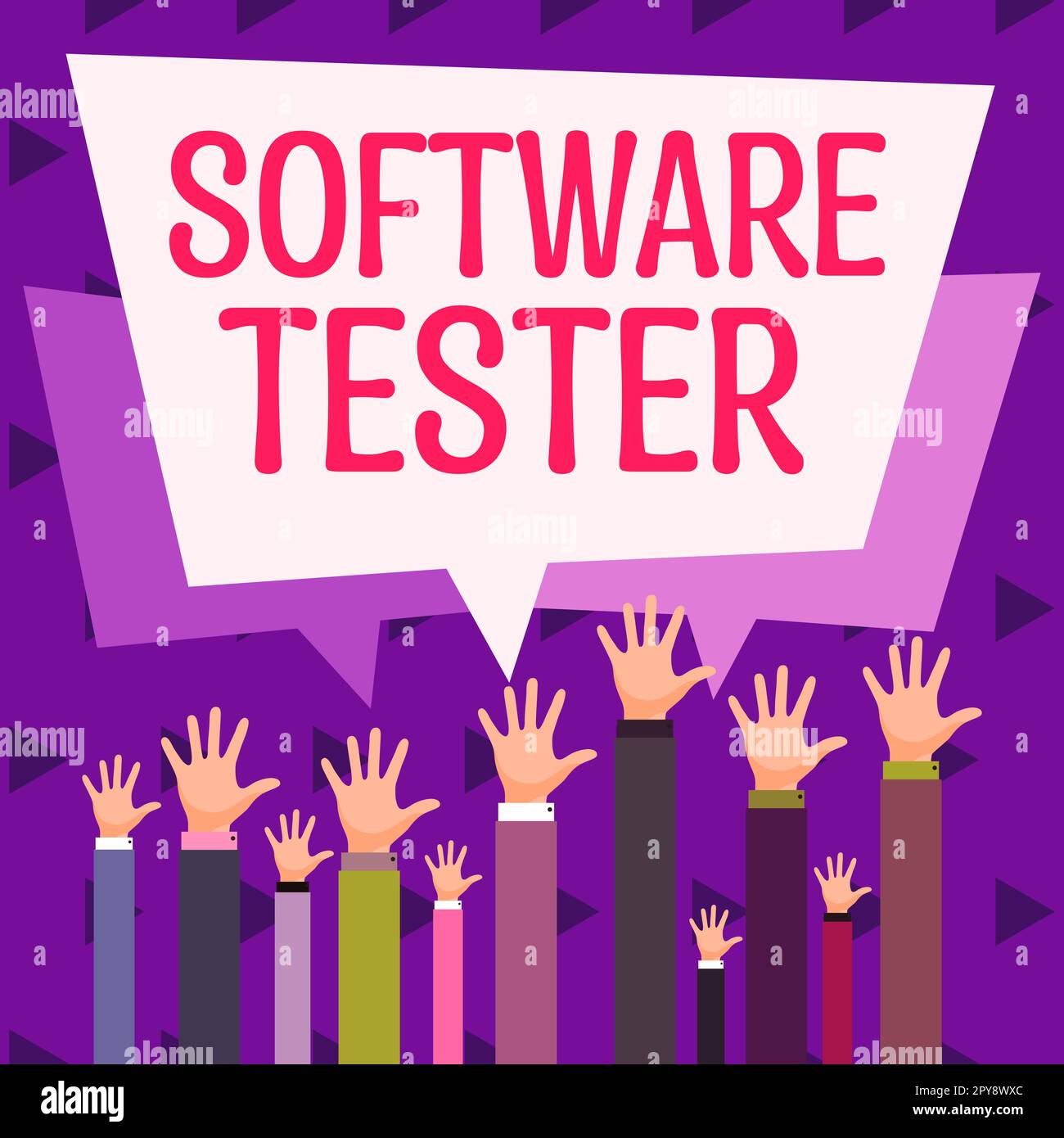 Writing displaying text Software Tester. Word for implemented to protect software against malicious attack Stock Photo