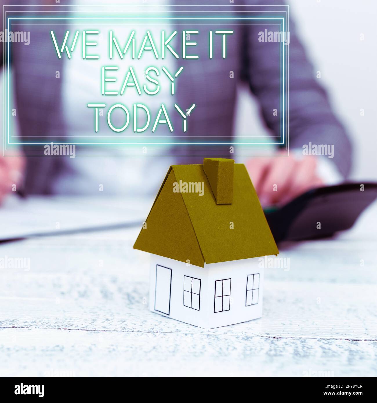 Text caption presenting We Make It Easy Today. Business overview ...