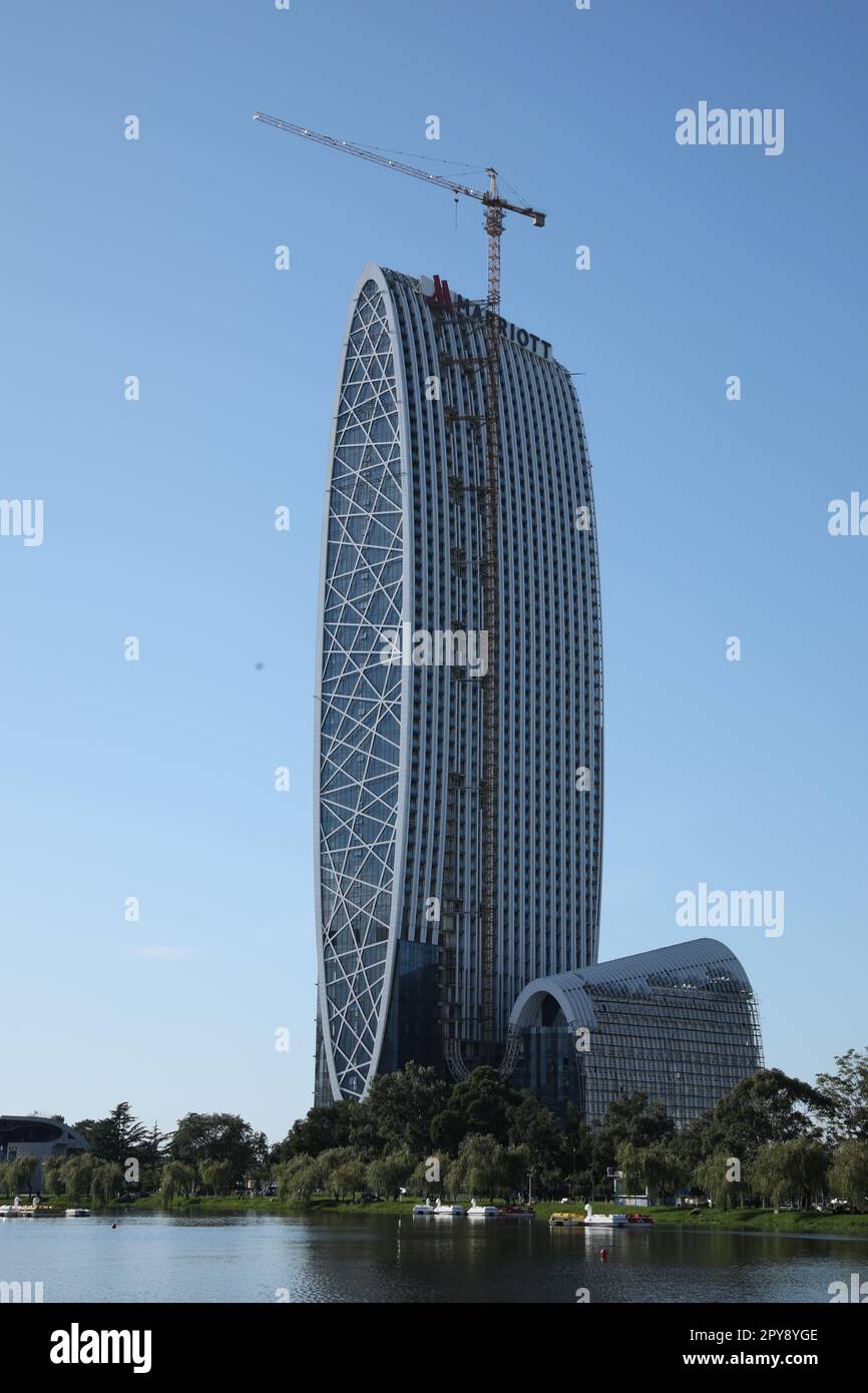 Batumi, Georgia - October 12, 2022: Mariott building near Nurigeli lake Stock Photo