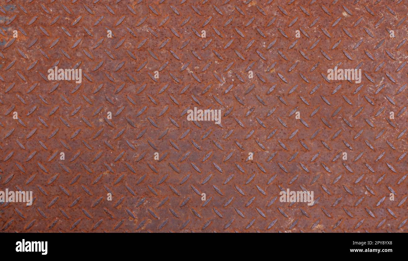 Anti slip rusty metal protective surface Stock Photo