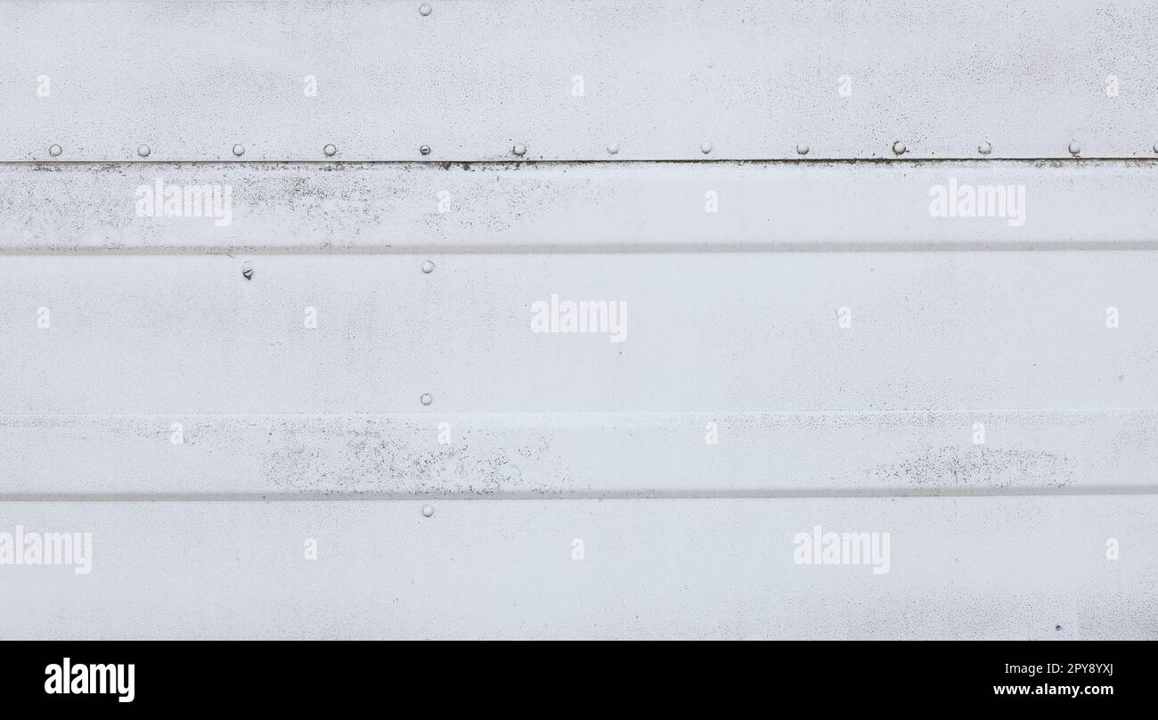 Grunge white painted metal background Stock Photo