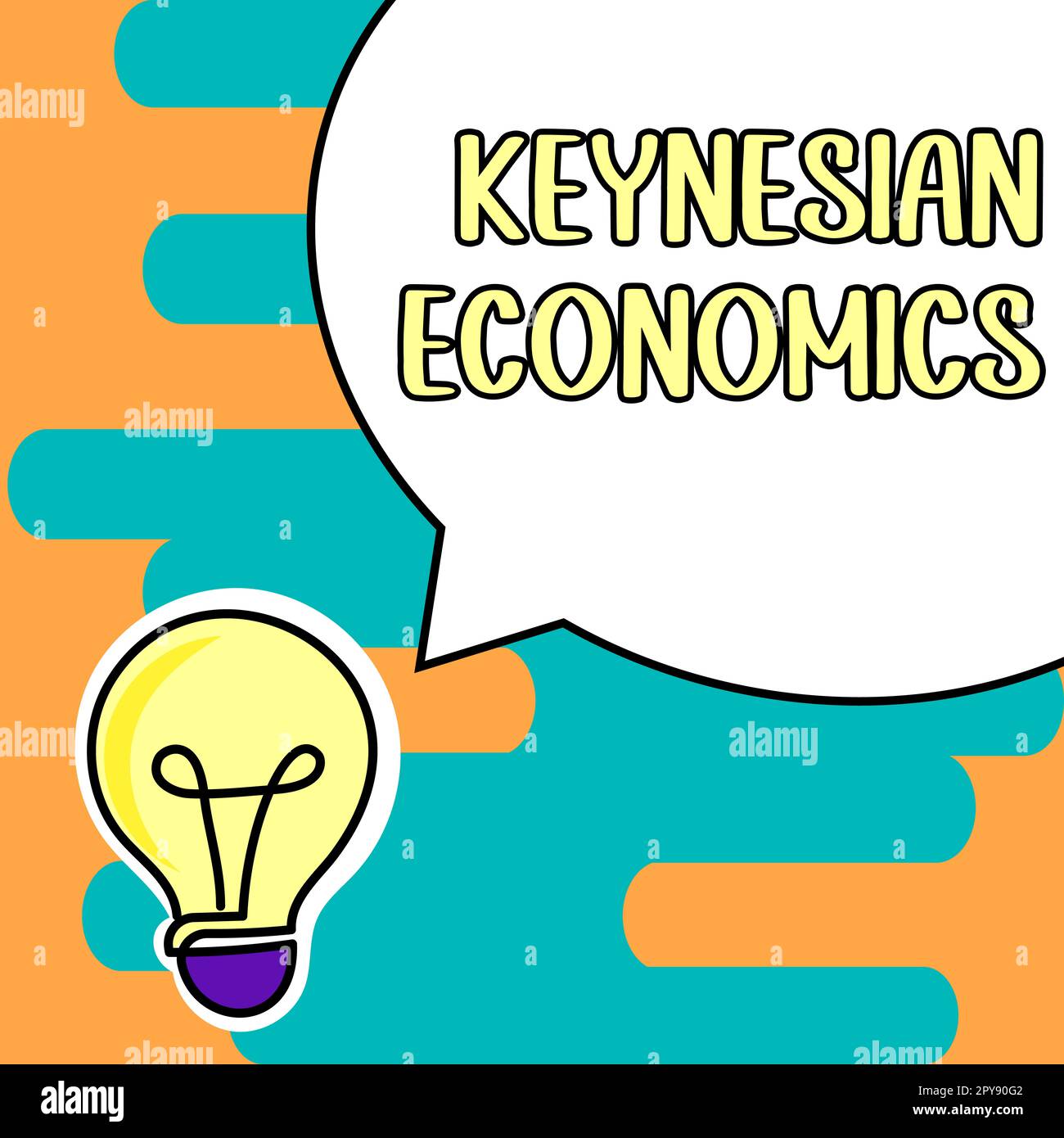 Handwriting text Keynesian Economics. Word for monetary and fiscal programs by government to increase employment Stock Photo