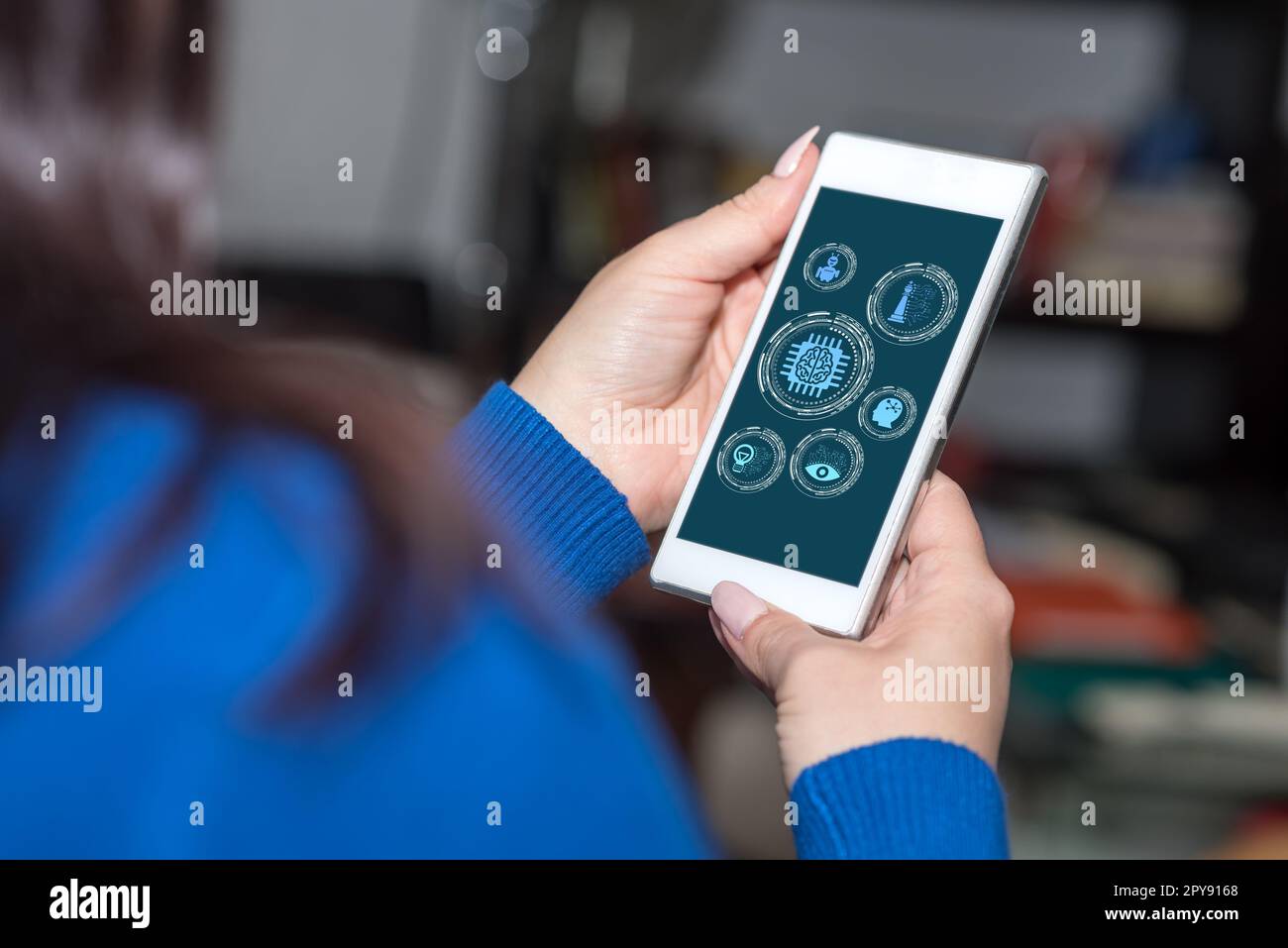 Smartphone screen displaying an ai concept Stock Photo - Alamy