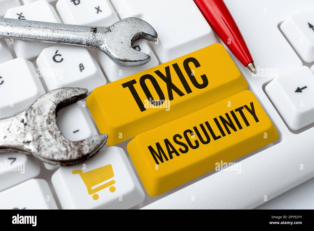 Sign displaying Toxic Masculinity. Business concept describes narrow ...