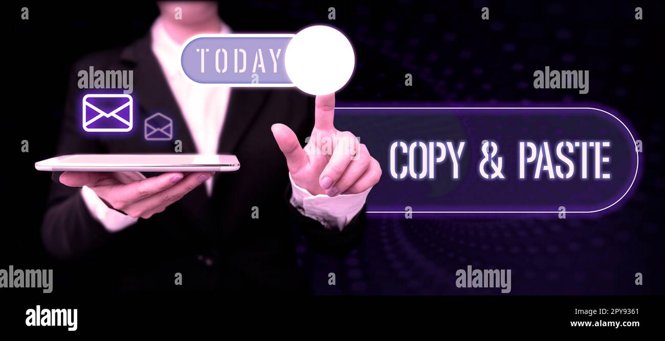 Text caption presenting Copy Paste. Business idea an imitation ...