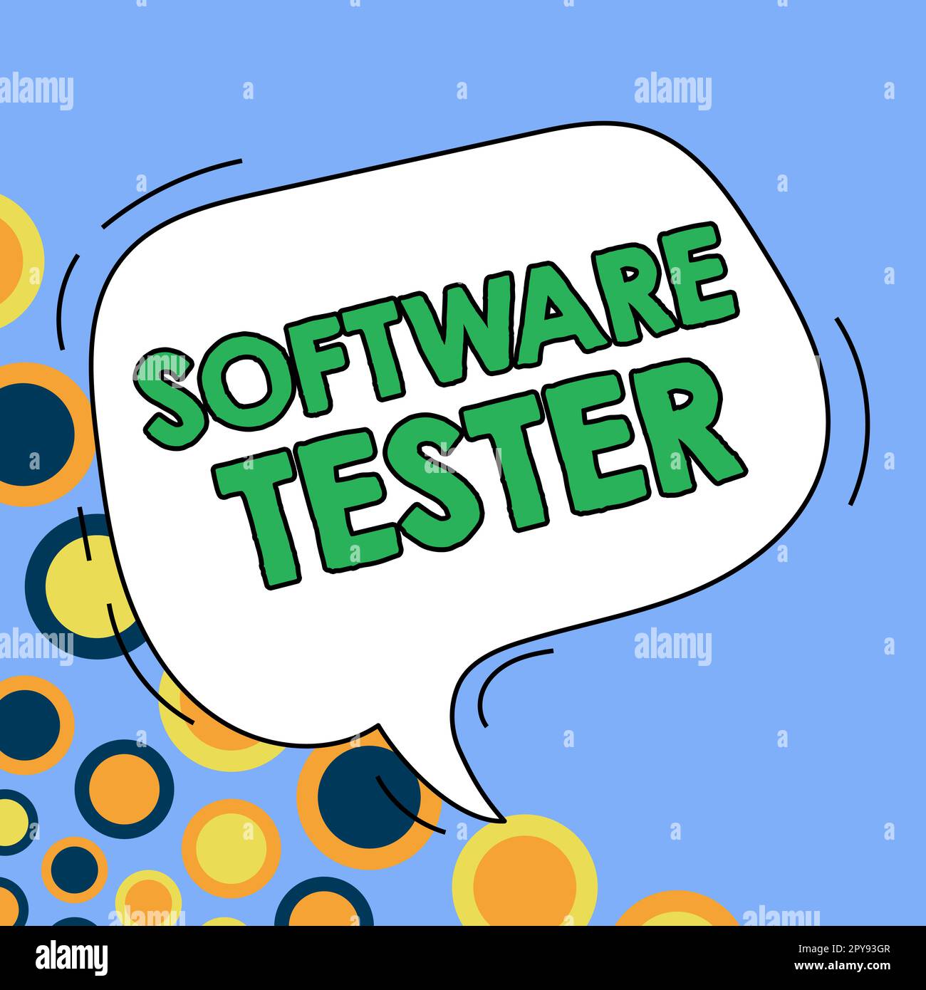 Text caption presenting Software Tester. Business overview implemented to protect software against malicious attack Stock Photo