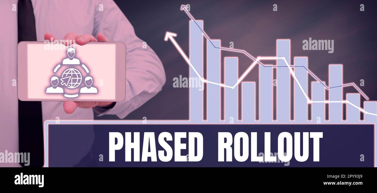 Text showing inspiration Phased Rollout, Concept meaning the practice