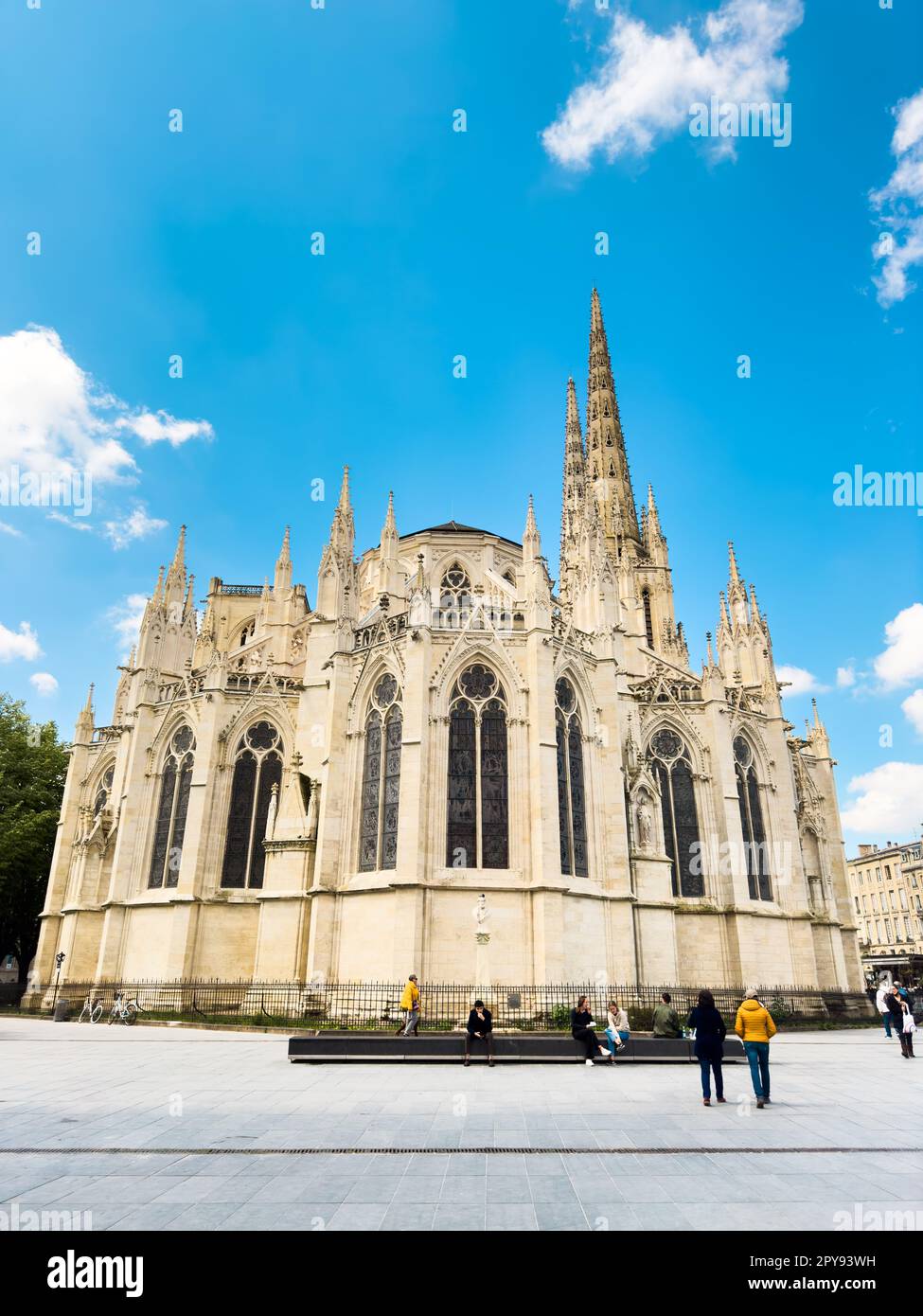 Bordeaux,France - April 17, 2023: View of the Saint Andrew cathedral at sunset, Bordeaux. France. High quality photography Stock Photo