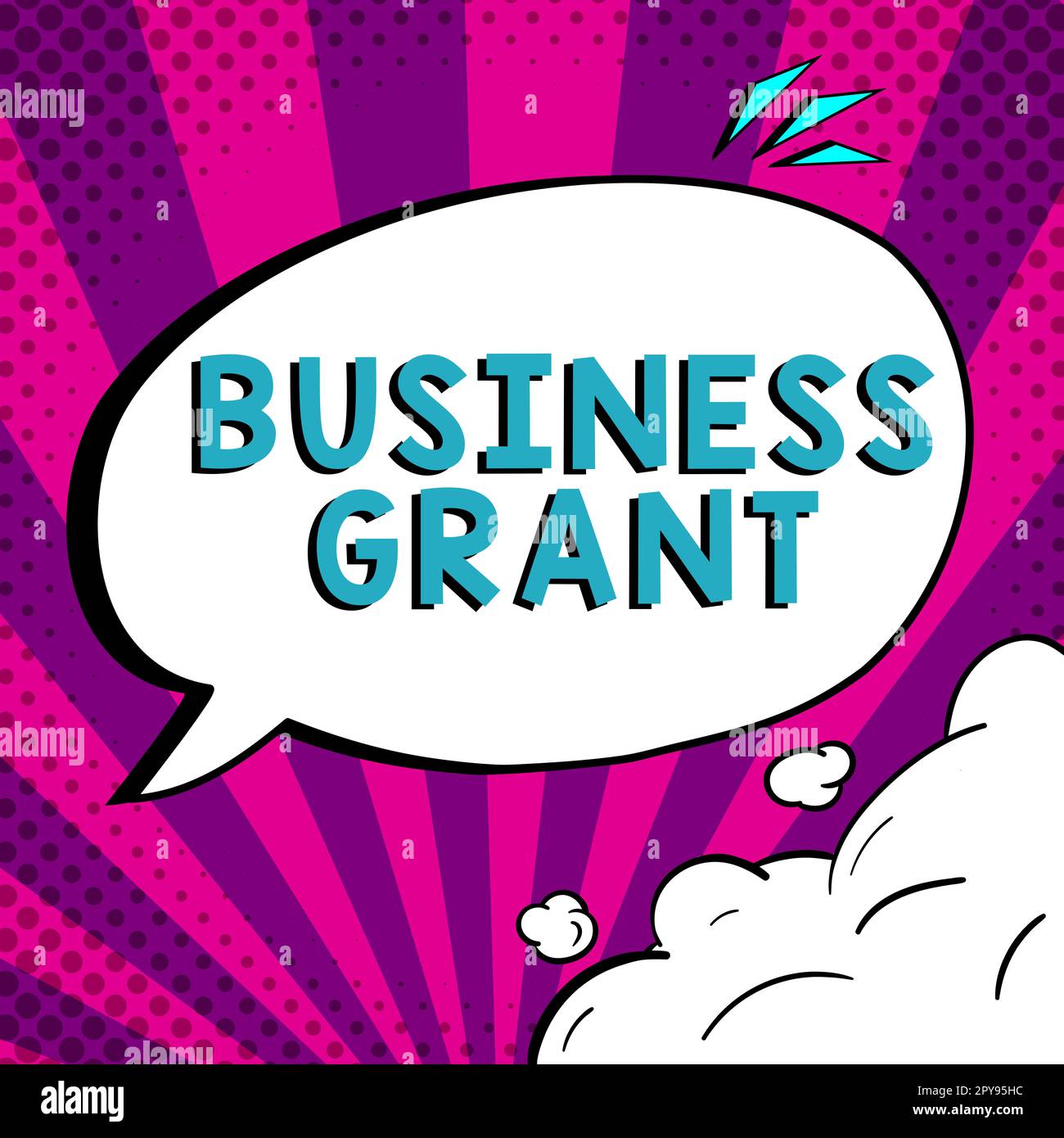 Conceptual caption Business Grant. Business idea Working strategies ...