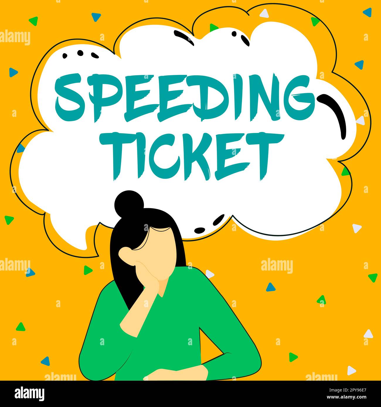 Text sign showing Speeding Ticket. Business approach psychological test for the maximum speed of performing a task Stock Photo