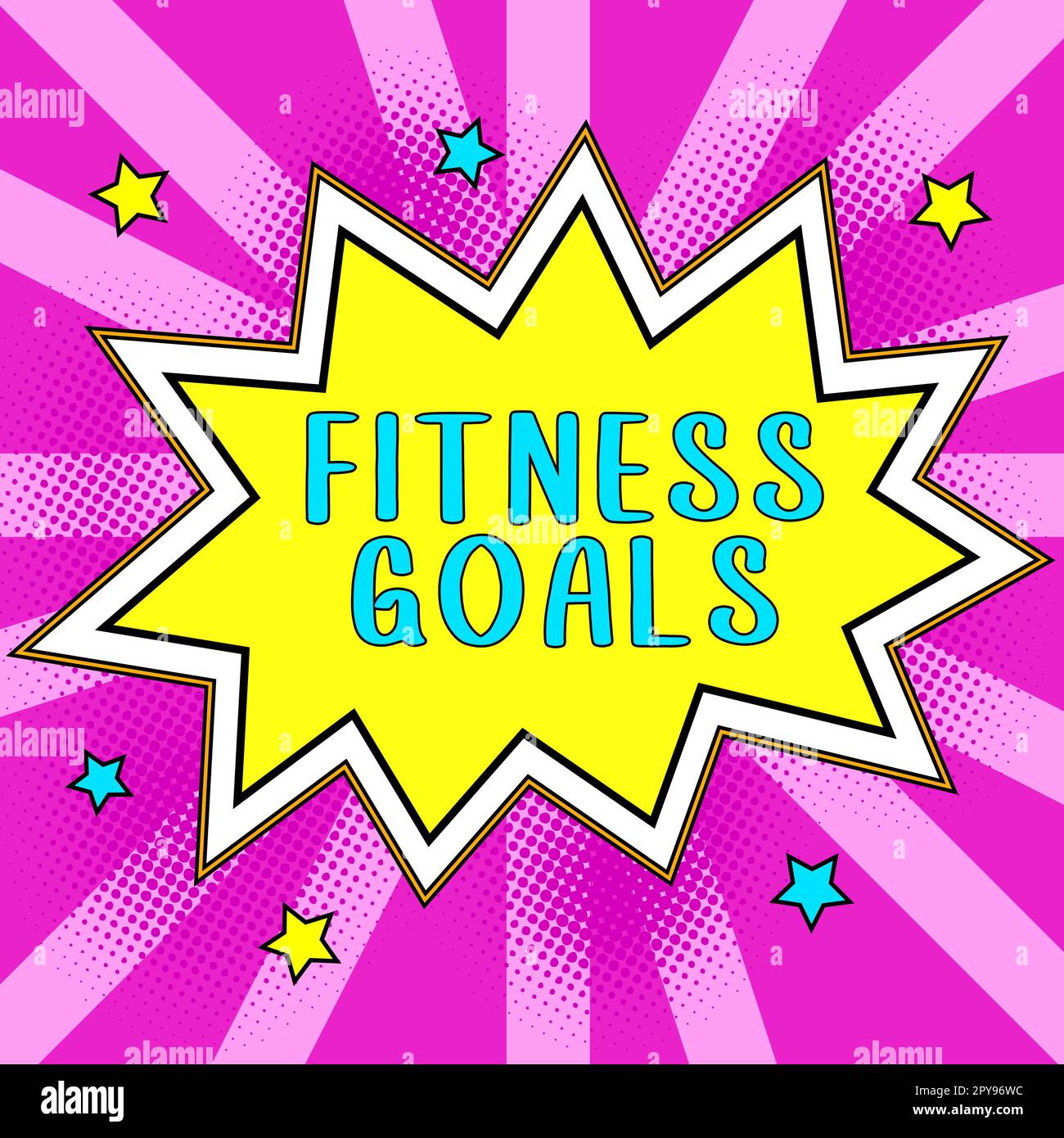 Text showing inspiration Fitness Goals. Word for Loose fat Build muscle ...