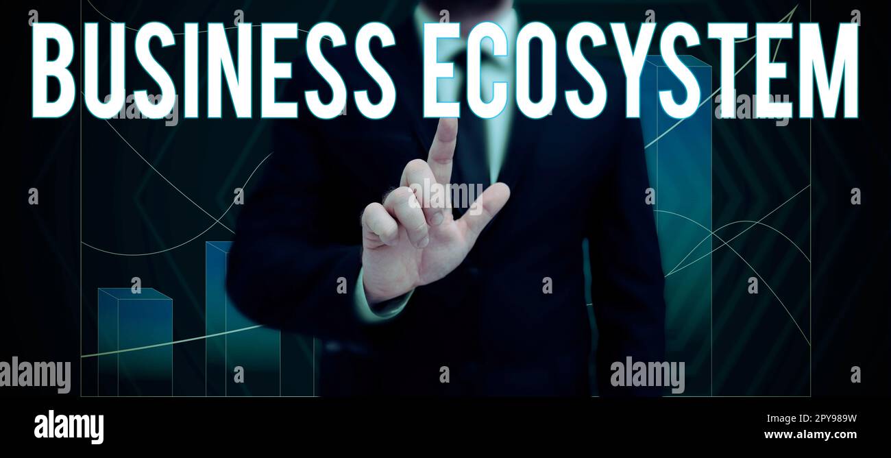 Handwriting text Business Ecosystem. Word for Develop and Implement Organization Growth Opportunities Stock Photo