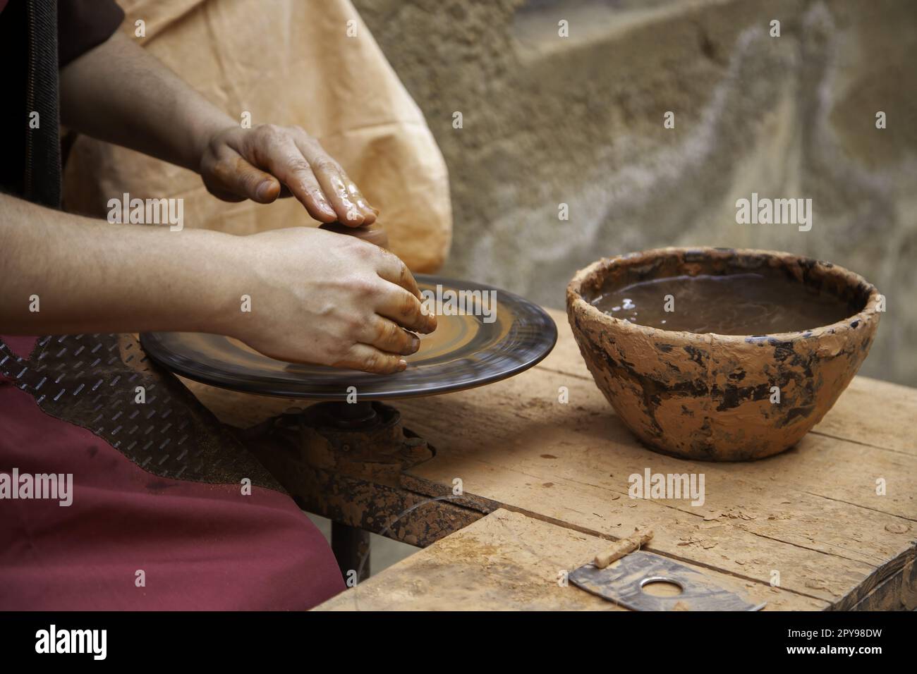 Molding clay in a traditional way Stock Photo Alamy