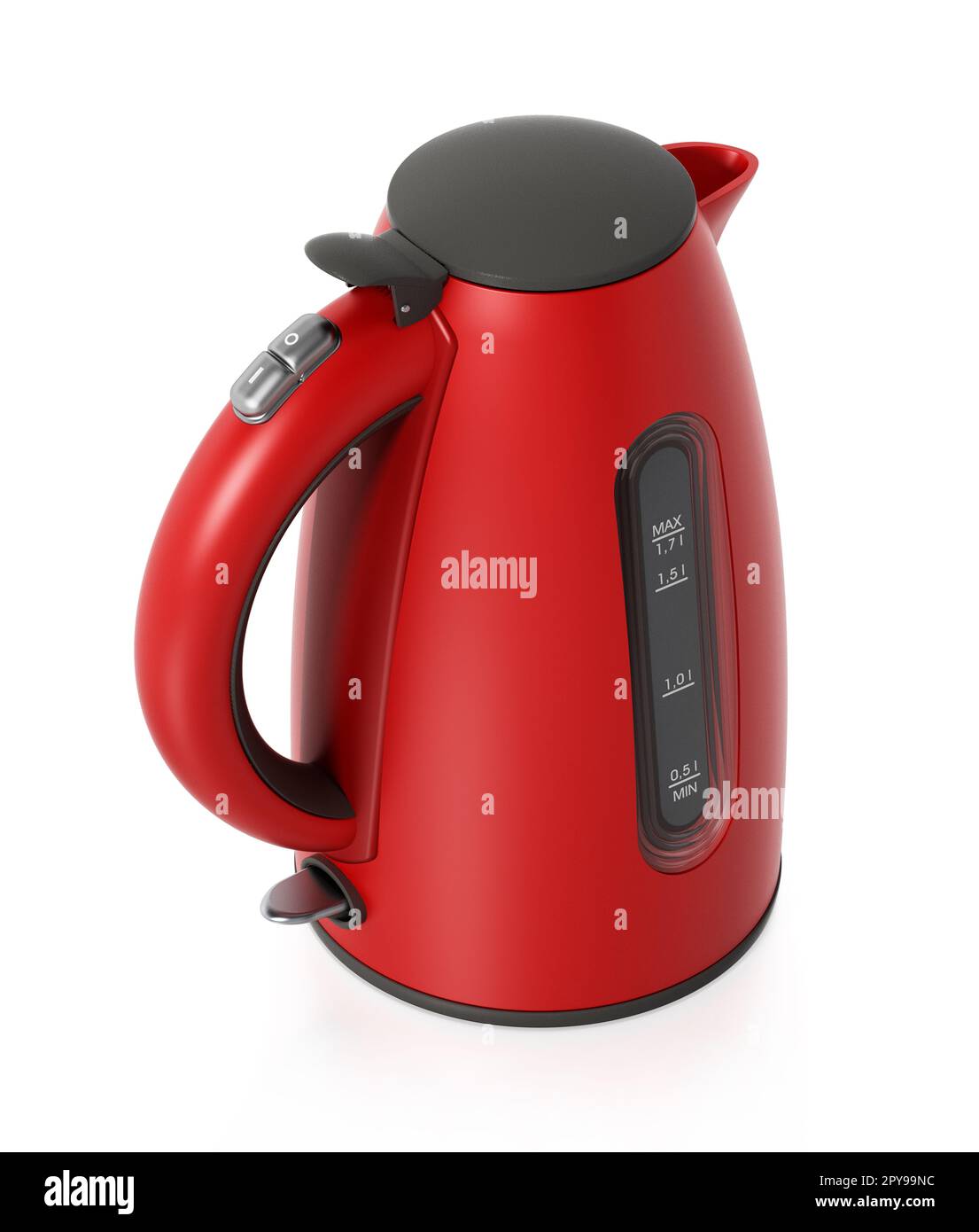 Red Electric Kettle With Temperature Control Retro Design 3d