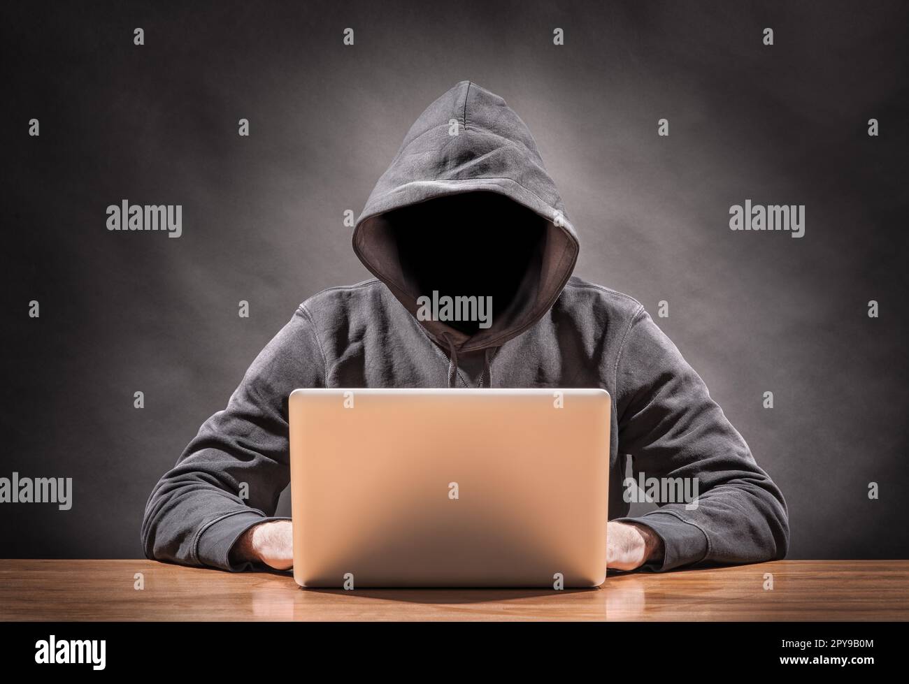 picture of a hacker on a computer Stock Photo - Alamy
