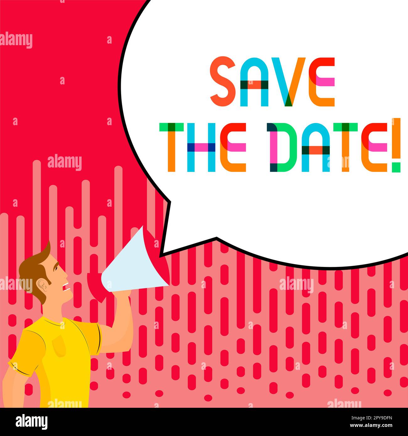 Conceptual display Save The Date. Word for Remembering the schedule Mark the calendar Invitation Stock Photo