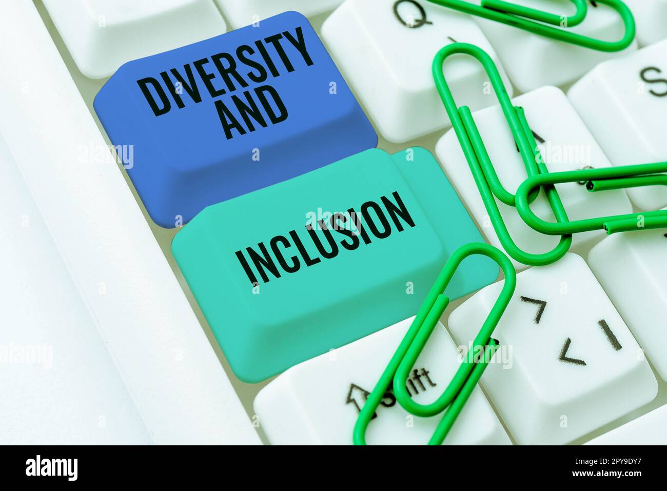 Text caption presenting Diversity And Inclusion. Concept meaning range human difference includes race ethnicity gender Stock Photo