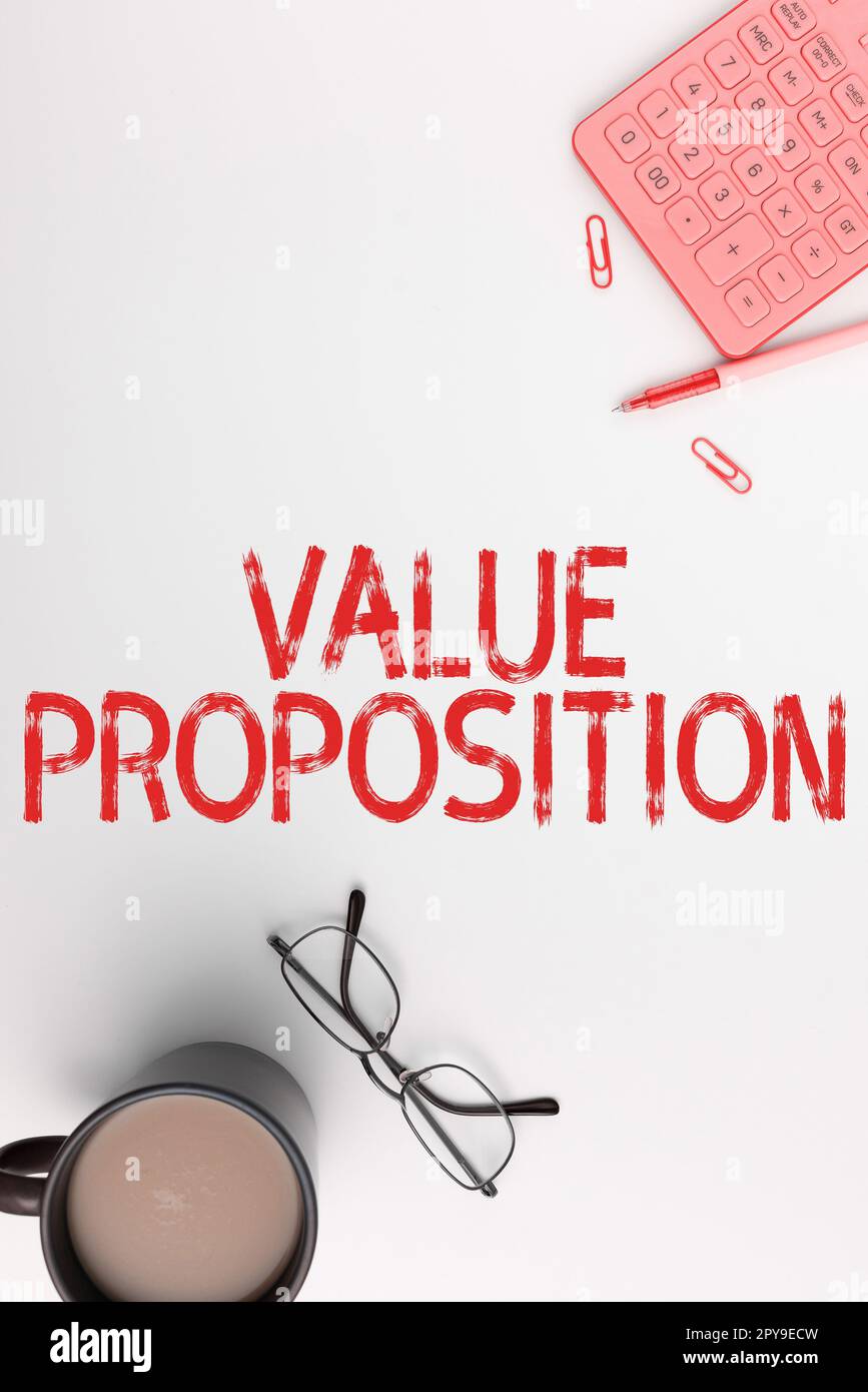 Conceptual display Value Proposition, Concept meaning service make