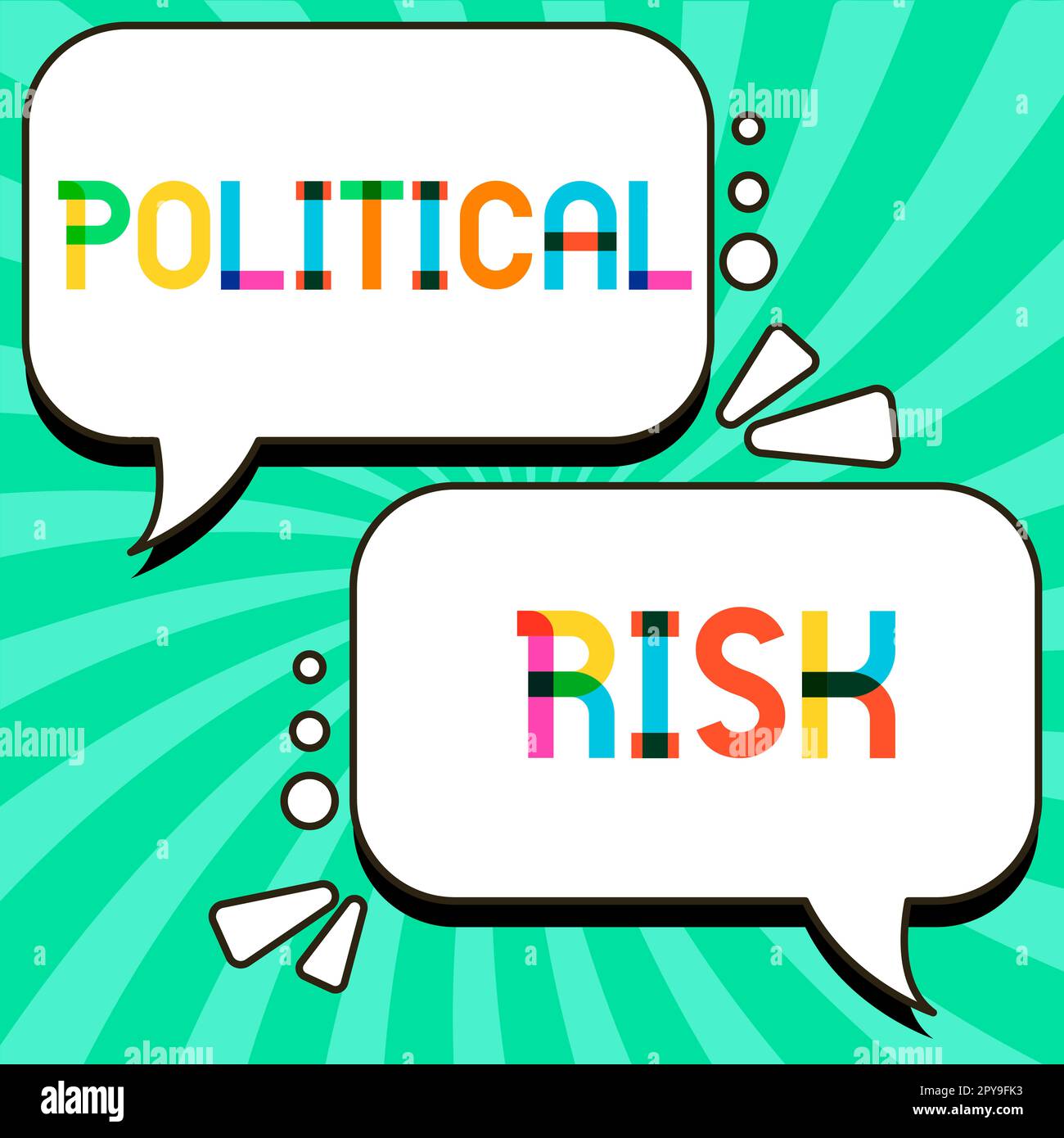Text showing inspiration Political Risk. Word for communications person who surveys the political arena Stock Photo