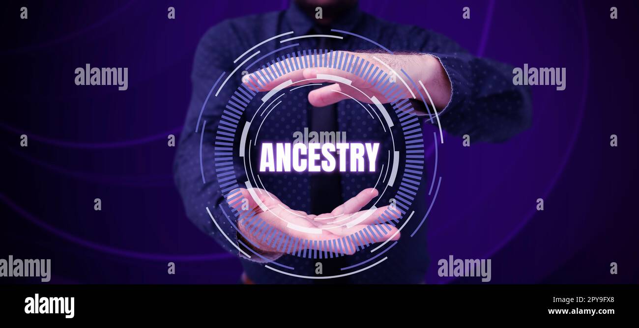 Inspiration showing sign Ancestry. Business showcase the history or developmental process of a phenomenon object idea or style Stock Photo