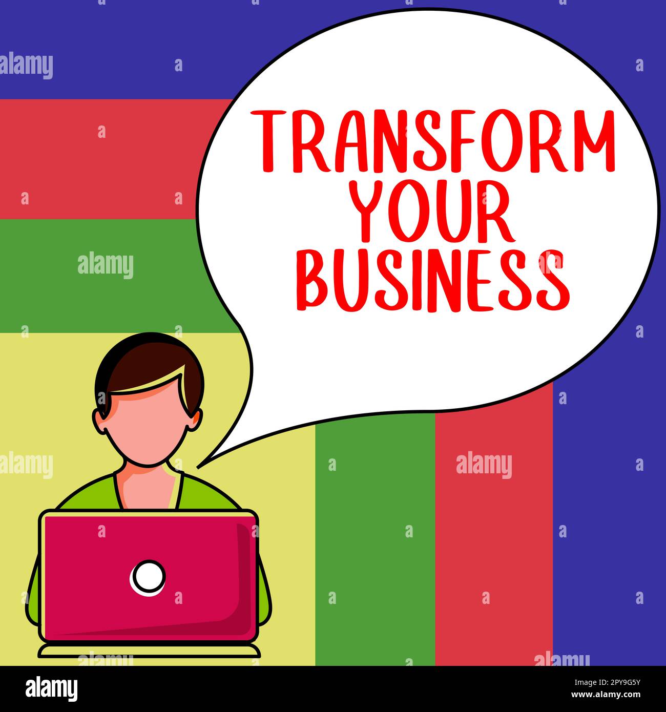 Sign displaying Transform Your Business. Word for Modify energy on innovation and sustainable growth Stock Photo